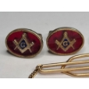 Image 2 : Collection Of Vintage Masonic Accessories Inlcuding Some Gold Filled - Gold Filled Weight: 8.6g