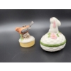 Image 1 : 2 Trinket Boxes - Bunny & Bird - Bunny is hand painted in Brazil - Exclusively for Avon Products INC