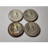 Image 3 : Four 90% Silver United States 1964 Washington Quarters ~ $1.00 in Face Value! ~ VERY NICE COINS!