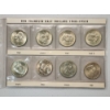 Image 1 : x8 Assorted Years 90% Silver Franklin Half Dollars In Nice Plastic Sleeves FV: $4.00