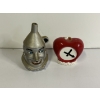 Image 1 : Wizard of Oz "Tin Man & Heart" Salt & Pepper Shakers - 1998 WB