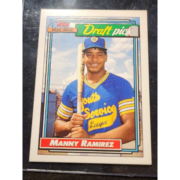 Topps 1992 #156 Manny Ramirez Draft Pick ROOKIE Baseball Trading Card