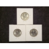 Image 5 : Three Brilliant Uncirculated 90% Silver Washington Quarters - Face Value $0.75