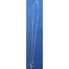 Image 4 : 10K Gold Diamond Heart Journey 18" Necklace With Diamonds - Weight: 2.4g