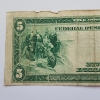 Image 6 : United States 1914 $5 Note Cleveland Federal Reserve Bank Blue Seal - Large-Size Currency 
