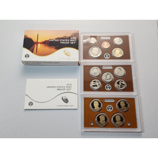 2015-S United States Mint 14-Coin Proof Set - Original Box & CoA