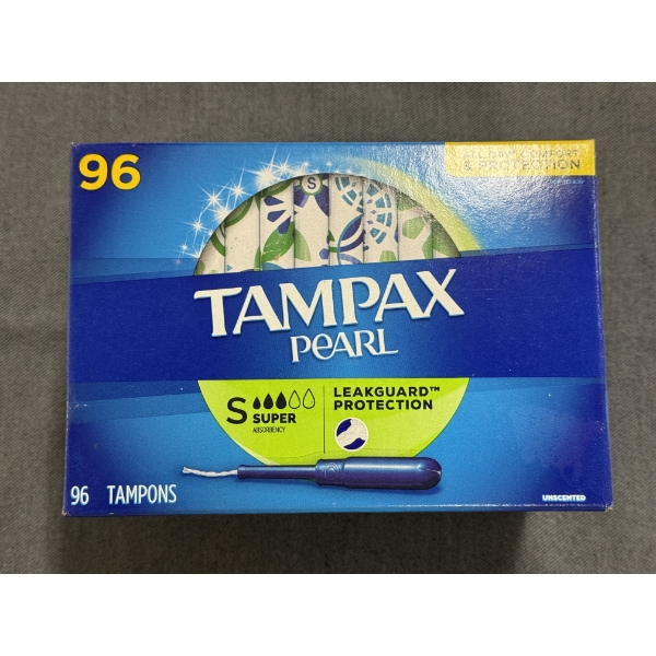 Tampax Pearl 96 Count Super Tampons - Brand New 