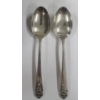 Image 1 : (2) Queen's Lace Sterling Silver Serving Spoons By International Silver - Weight: 131.6g