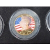 Image 4 : Kennedy Half Dollar 4-Coin Collection ft. Holo, Gold-Plated, Colorized In Wooden Display