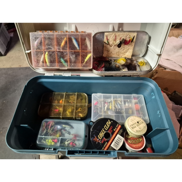 PICKUP IN CANTON -  Fishing Tackle Box With Included Contents - Lures Tackle & More As Shown