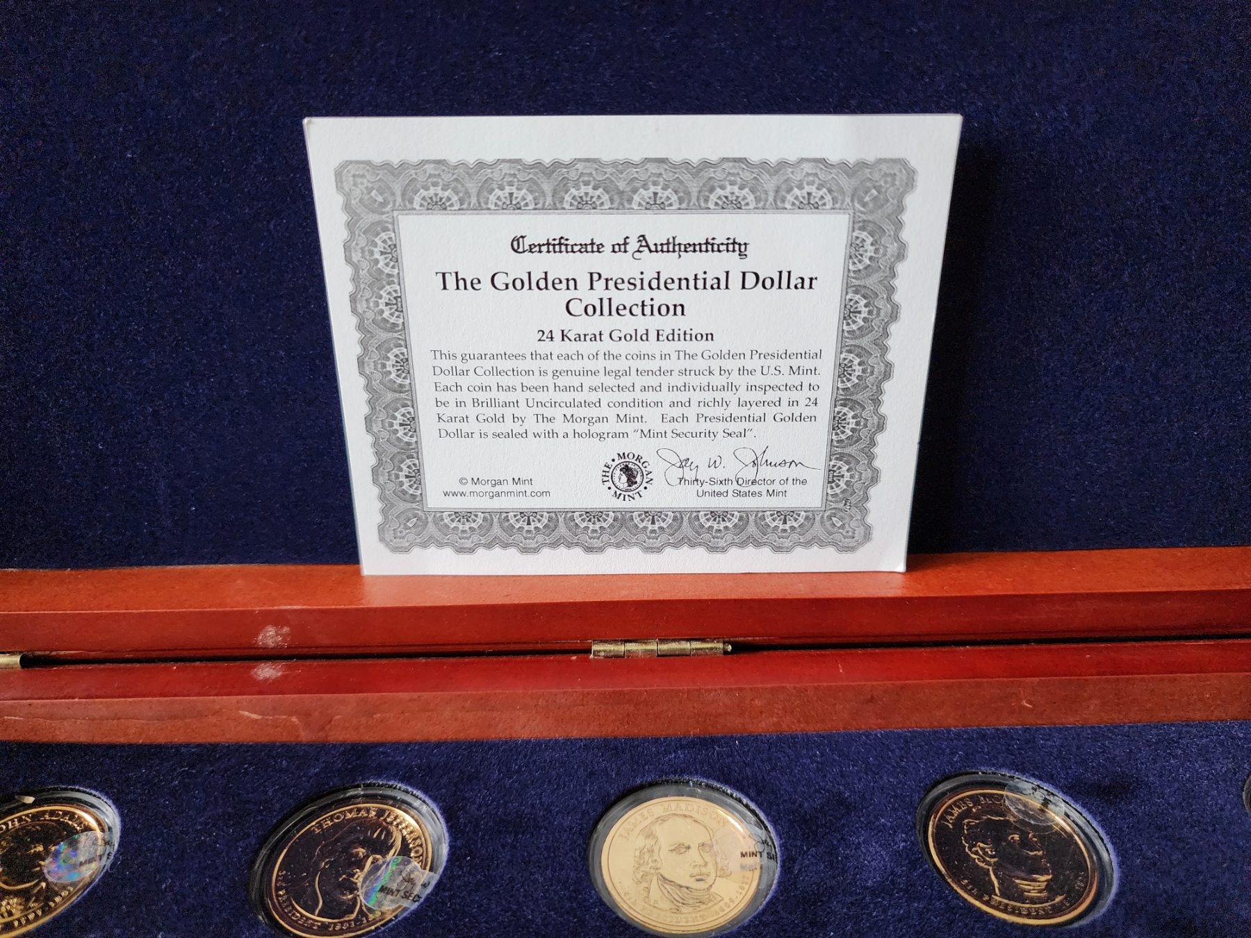 Presidents 24K Gold-Plated Coin Collection - Incomplete, In Display, 35 ...
