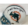 Image 2 : Dwight Stephenson Miami Dolphins Autographed Mini Helmet in Plastic Storage Cube - HOF '98 - Riddell