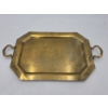 Image 1 : Vintage Gold Tone 20''x12'' Serving Tray