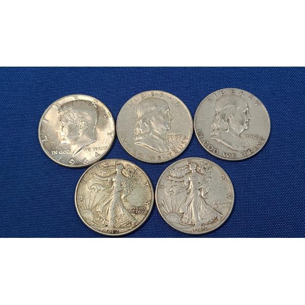 Walking Liberty, Franklin & Kennedy Half Dollars - $2.50