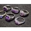 Image 3 : Stunning Sterling Silver Rings Ft. Amethyst & Other Purple Stones  - Total Weight: 24.6 Grams