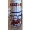 Image 2 : 8 Pepsi Cola Tiffany Style Vintage Glasses - 6" Tall