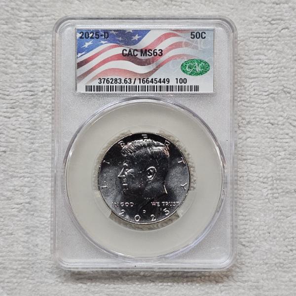 2025-D CAC MS63 Kennedy Half Dollar