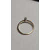 Image 6 : 14K Yellow Gold Marquise Diamond Solitaire Engagement Ring - Size 8 - Weight: 1.9g