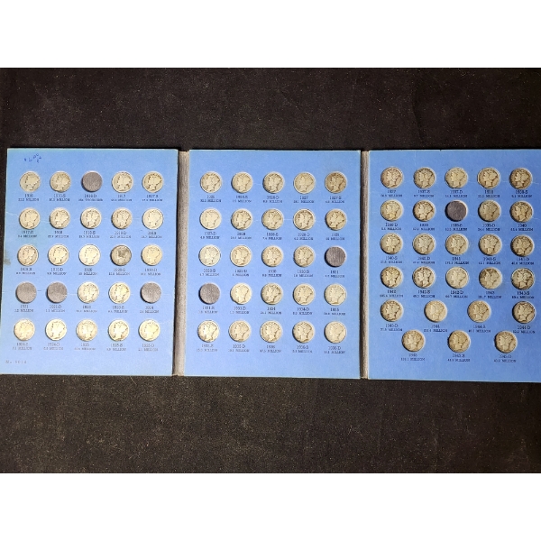 Mostly Filled Mercury Head Dime Collection Book Ft. $7 Face Value in 90% Silver Dimes