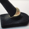 Image 2 : 14K Yellow Gold Domed Basketweave Pattern Ring - Size 8.5 - TW: 4.4g
