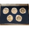 Image 6 : Display Set of Five United States Bicentennial Quarters Including Two Silver - Possible Mint Error!