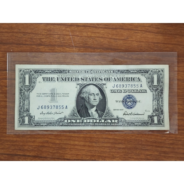 VERY NICE 1957 United States Silver Certificate ~ Incredible Condition Note!