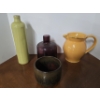 Image 1 : (4) Ceramic/Glass Containers - Not Food Safe - Tallest 11.5"