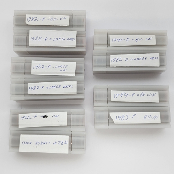$5.00 Face Value of Assorted U.S. Lincoln Cents in Tubes