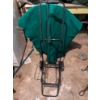 Image 1 : Small Metal Hand Cart And Pretty Vintage Metal And wood Chair, Both 37"