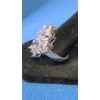Image 3 : Sterling Silver Necklace & Ring Set With Light Purple Stones - Size 8 - Total Weight: 14.1g