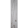 Image 1 : Sterling Silver Catholic Beaded Rosary & Sterling Silver Sliding Rose Necklace - Weight: 56.3g