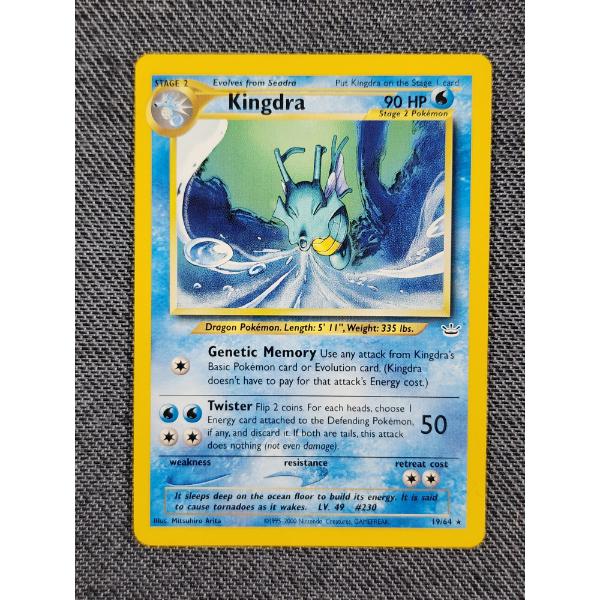 Kingdra 19/64 Non Holo Rare Vintage Pokemon Trading Card ~ NM/LP Condition! 