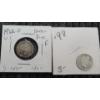 Image 1 : 1898 & 1912-D Barber 90% Silver Dimes