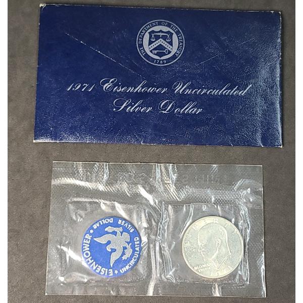 1971 Eisenhower Uncirculated Silver Dollar 