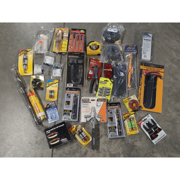 New 29 Quart Hefty Bin With New Tools, Fuses, Hardware, Nippers, Cutters, Nut Drivers And More!!