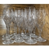 Image 1 : 12pc Crystal Stemmed Glass Set 6 Water Goblets 6 Champagne