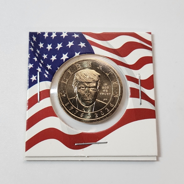 RARE NEWLY MINTED Semiquincentennial 1776~2026 Donald Trump Dollar Coin