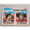 Image 2 : 1982 Topps Ken Anderson & Joe Montana Football Trading Card #257 PSA Graded Near Mint 8 