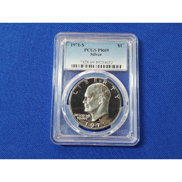 1971-S PCGS PR 69 Silver Eisenhower Dollar 