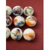 Image 4 : Extremely Rare Vintage Woody Wood Pecker Hand Painted 15 Piece Marble Advertising Set - Mint 