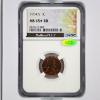Image 2 : RARE Bullion Plus Eye Candy NGC MS65 * RB GRADED 1954-S Wheat Penny W/ Incredible Rainbow Toning 