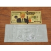 Image 1 : Trump Gold Foil Note With Silver Foil Copy Commemorative Note ~ Two Collectors Notes!