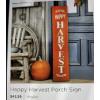 Image 1 : New In Box! Festive Orange Happy Harvest 11.75''x72'' Wood Folding Decorative Sign