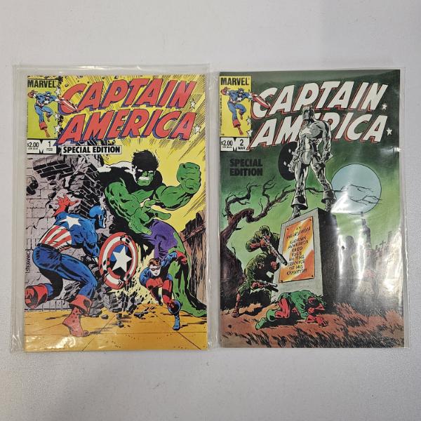 Captain America Special Edition Issues One And Two By Marvel Comics Published In 1984