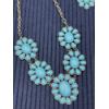 Image 2 : Chunky Pieces of Jewelry - Floral Necklace and Earrings - Costume Pieces 