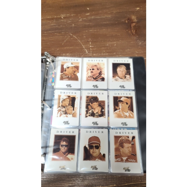 Assorted 1995 Action Packed Racing Cards In Binder