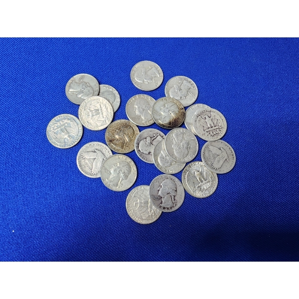Lot of Assorted Years Silver Quarters FV: $5.00