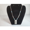 Image 1 : Silver-Tone Fashion Necklace with Horse Design and Turquoise Stones
