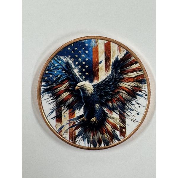 Rare United States Eagle 1 oz  .999 Fine Copper Round Coin - Brilliant Uncirculated