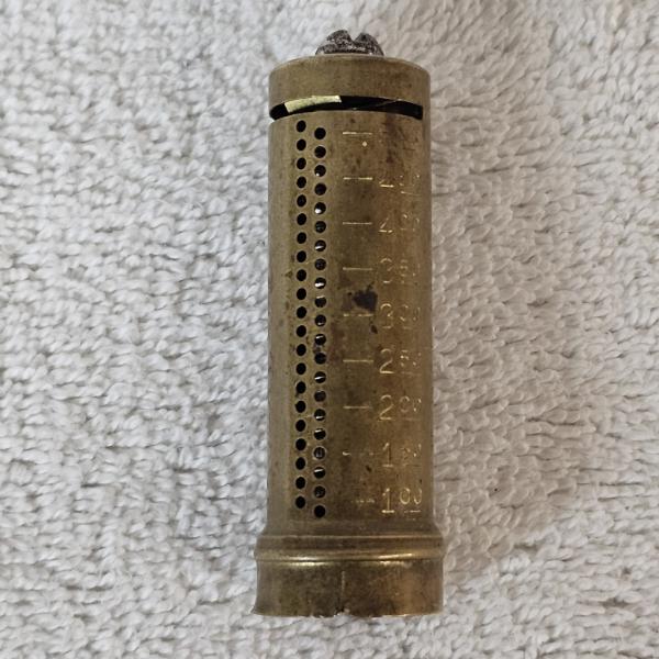Vintage Brass Graduated Cylinder Coin Sorter Bank Tube (2.25")